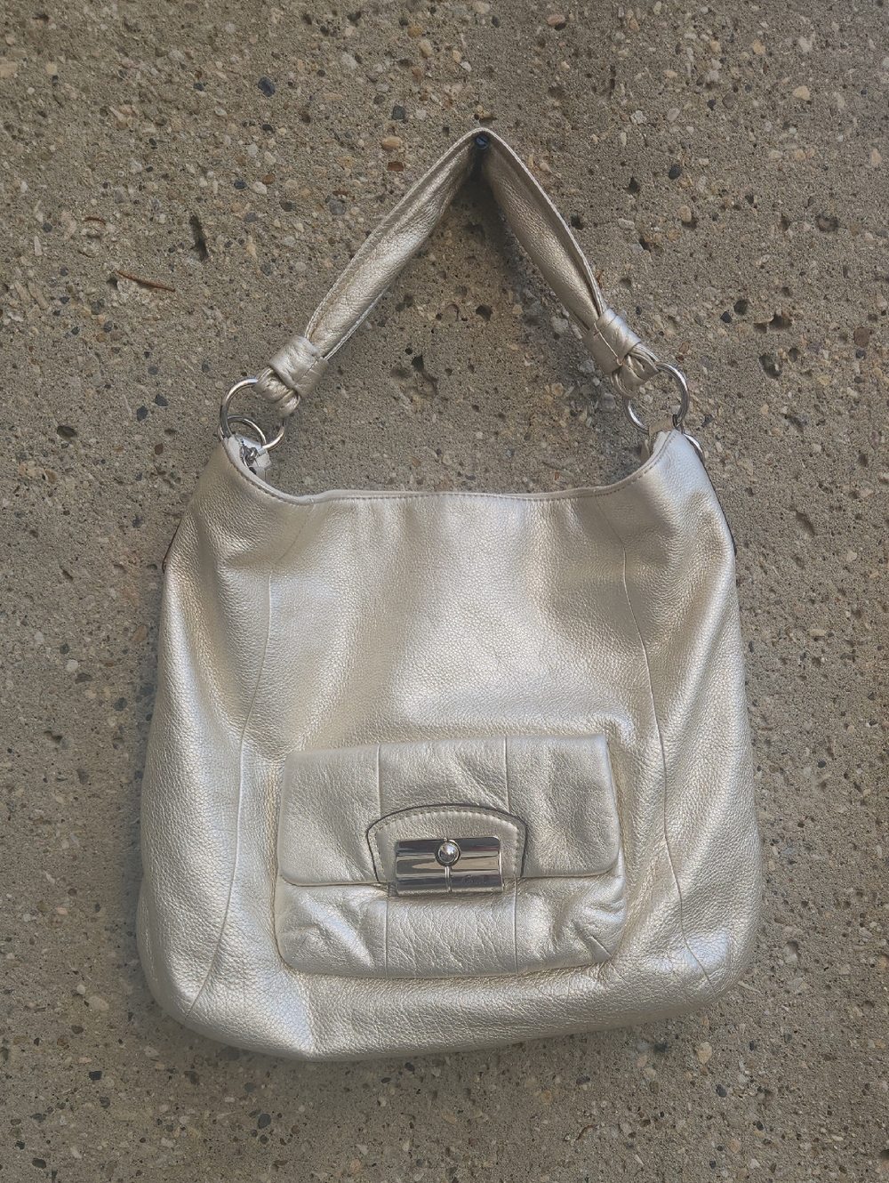 Coach Metallic Gold Shoulder Hobo Bag